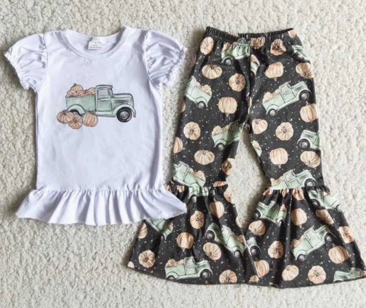 Girls Pumpkin Truck Set