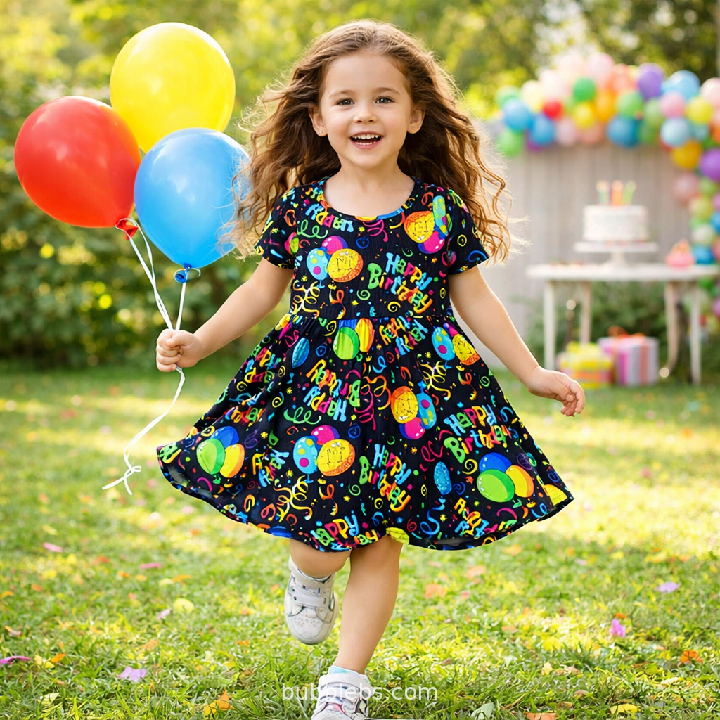 Birthday Bash Balloon Twirl Dress