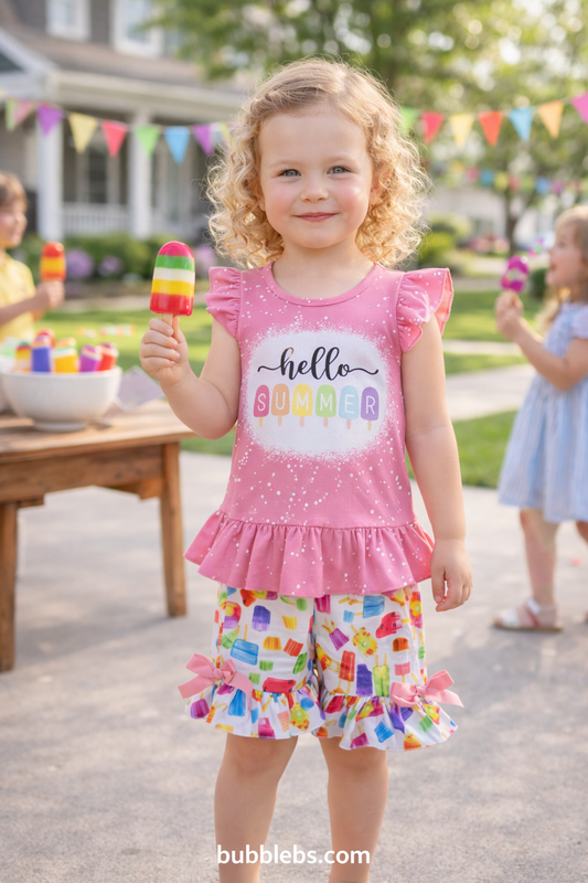 Hello Summer Popsicle Ruffle Set