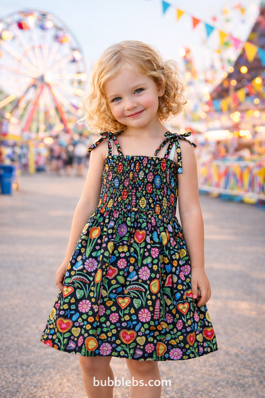 Garden Smocked Tie-Strap Dress