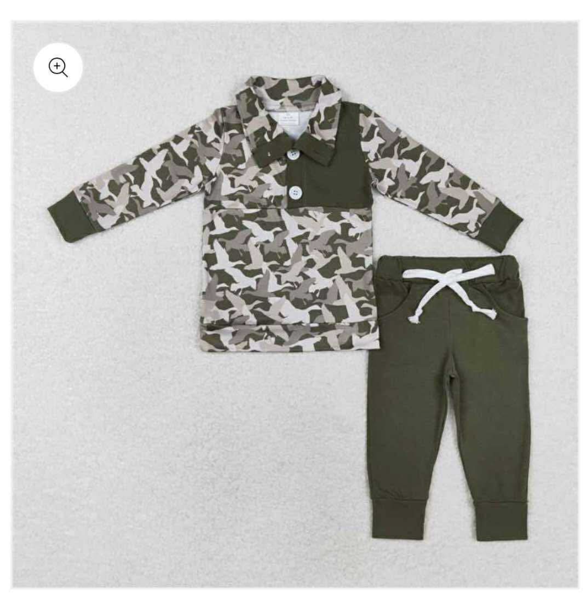 Boys Camo Flying Duck set