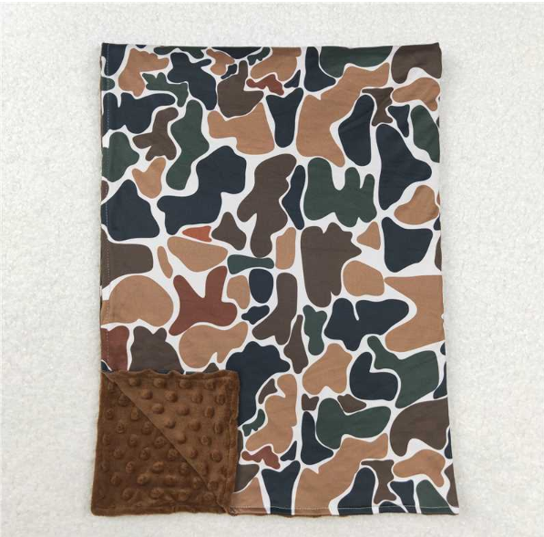 Camo Dark Brown Blanket