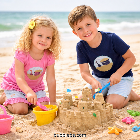 Sandcastle Short Set Embroidered Boys Two Piece