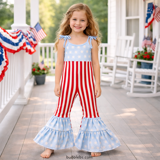 Stars & Stripes Ruffle Flair Jumper