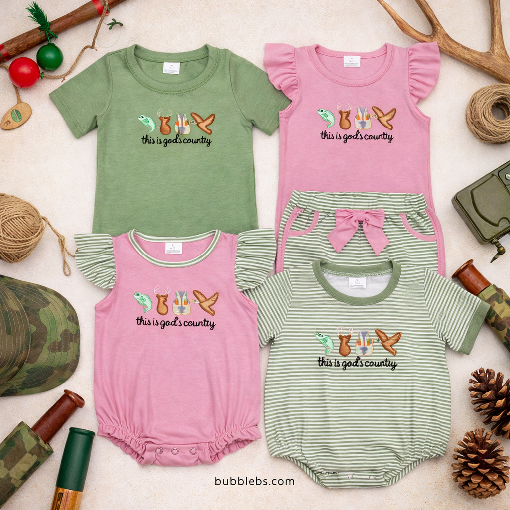 This is God's Country Girls Bubble Romper