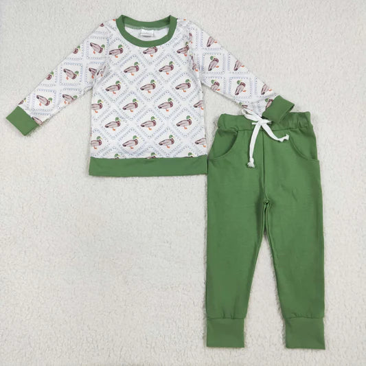 Boys Green Duck Set