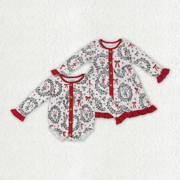 Girl's Christmas Wreath Dress