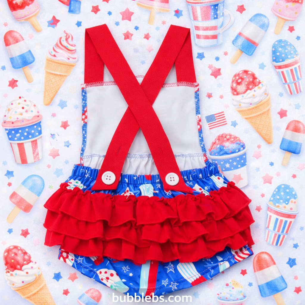 Patriotic Popsicle Ruffle Bubble