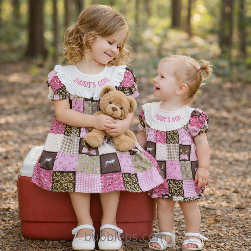 Daddy's Girl Patchwork Dress Sibling Set