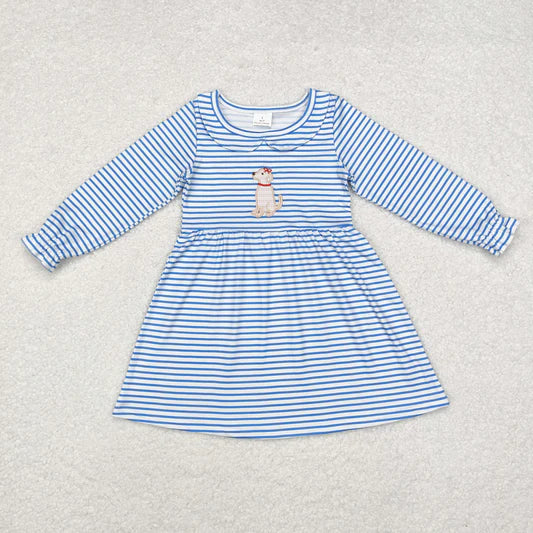 Girls Blue Dog Dress