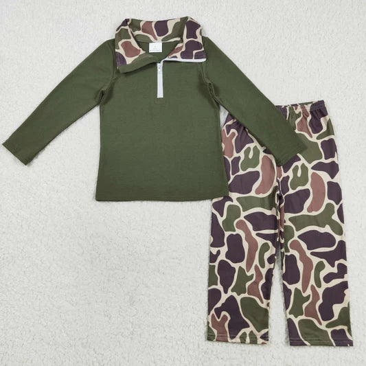 Boys Camo Hunter Green Jacket