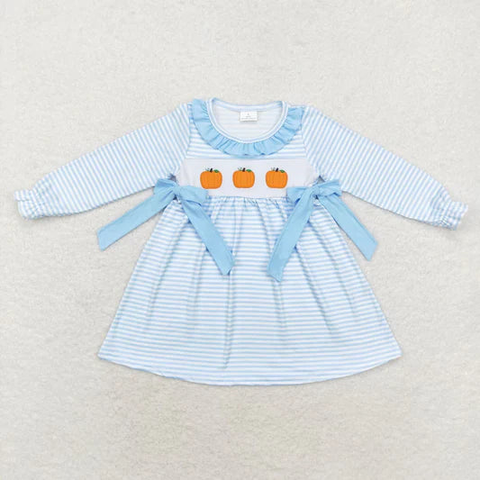Girls Blue Pumpkin Dress