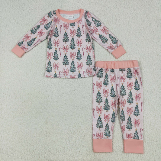 Girls Christmas Tree and Bow Set