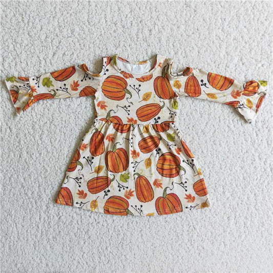 Girls Pumpkin Vine Dress