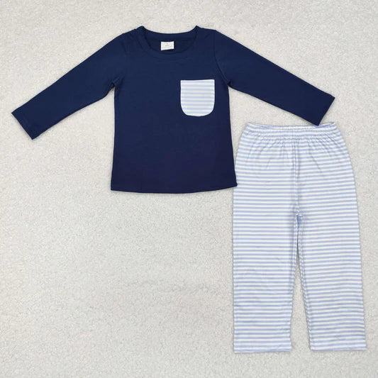 Boys Blue Pocket Tee Set