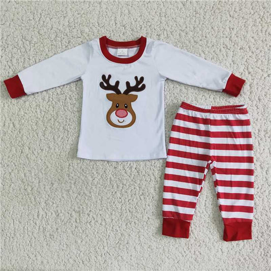 Boys Reindeer Stripped set