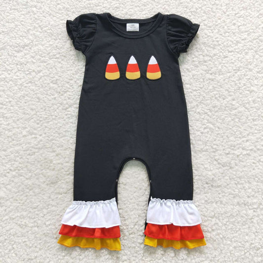 Girls Candy Corn Halloween Onesie