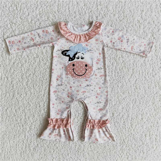 Girls Cute Cow Onesie