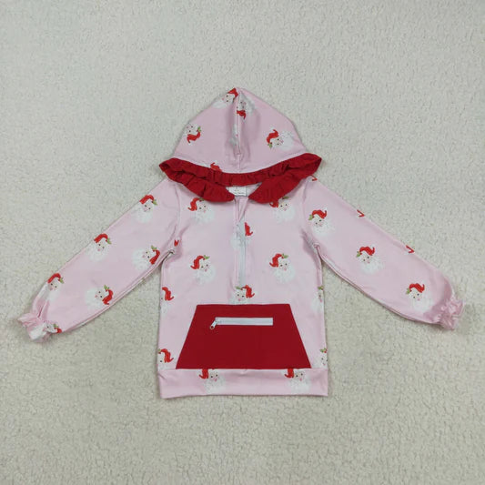 Girls Hooded Santa pullover
