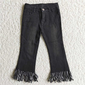 Black Fringe Denim