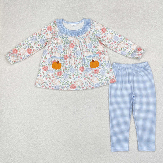 Girls Fall Pumpkin Pocket Set