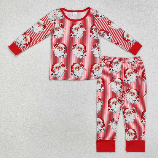 Girls Santa Face Pajama Set