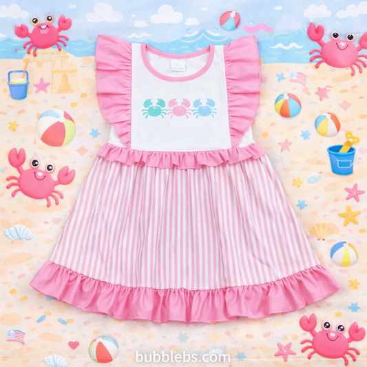 Crabby Cuties Ruffle Dress