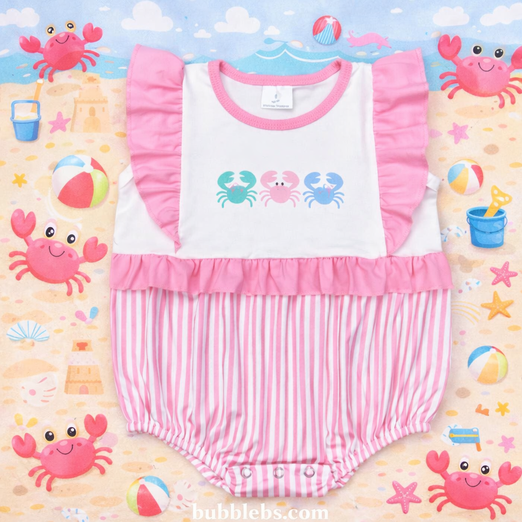 Crabby Cuties Ruffle Romper
