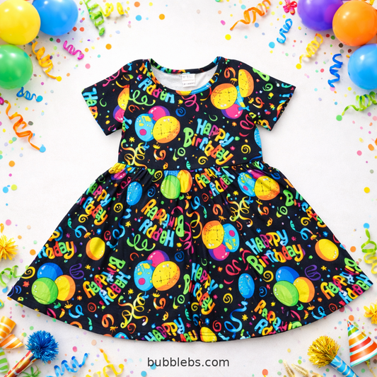 Birthday Bash Balloon Twirl Dress
