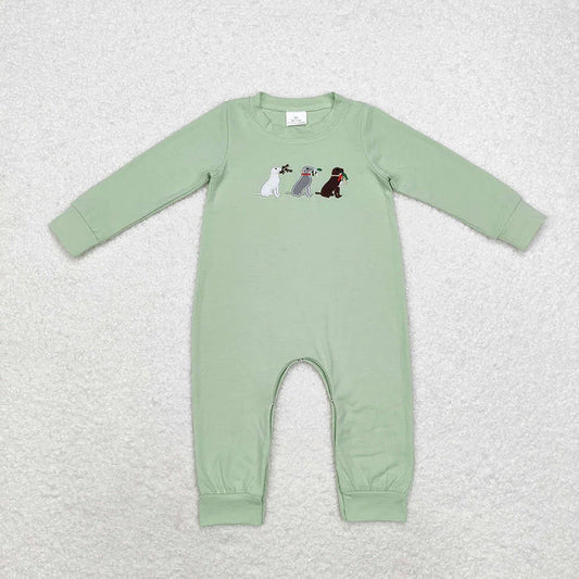Boys Triple Dog Duck Green onesie