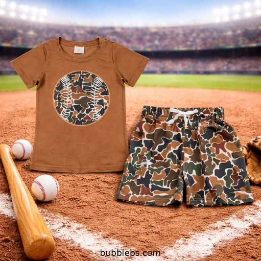 Camo Baseball Two-Piece Set