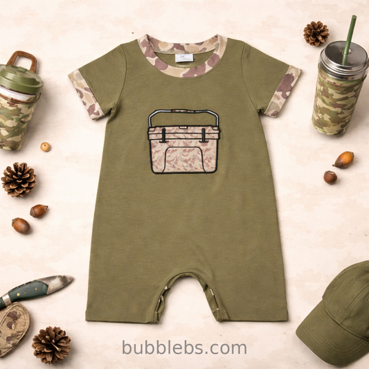 Cooler Camouflage Sibling Set Boys Romper