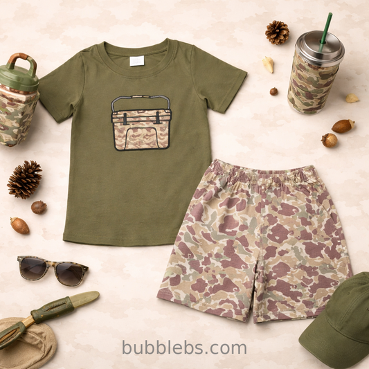 Cooler Camouflage Sibling Set Boys Two Piece