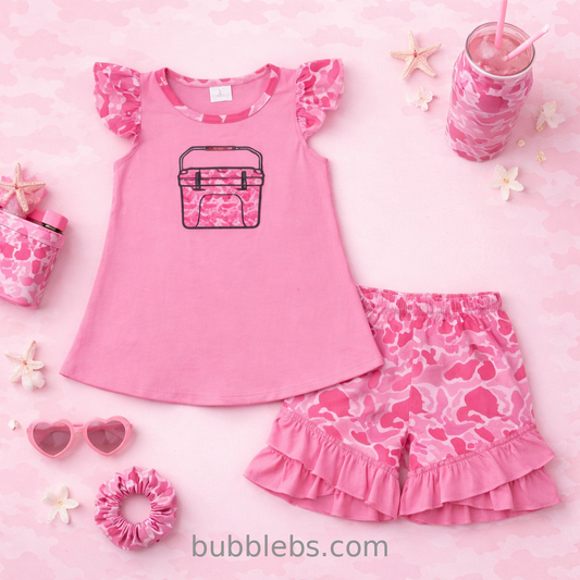 Cooler Camouflage Sibling Set Girls Two Piece