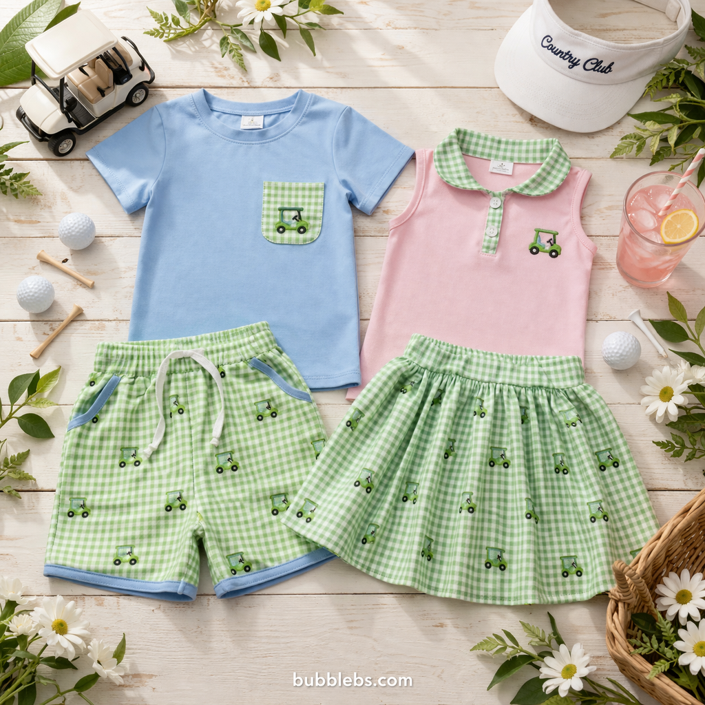 Country Club Golf Cart Boys Two Piece Set