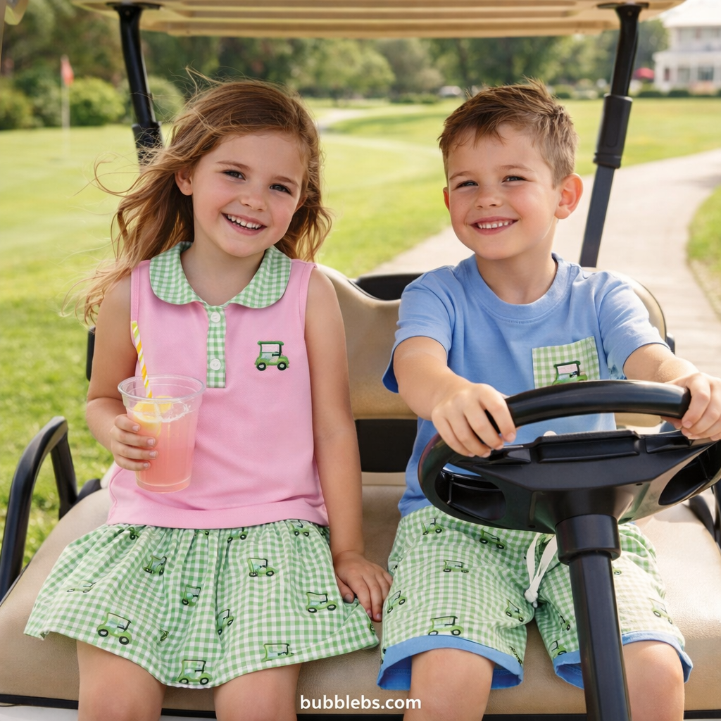 Country Club Golf Cart Boys Two Piece Set