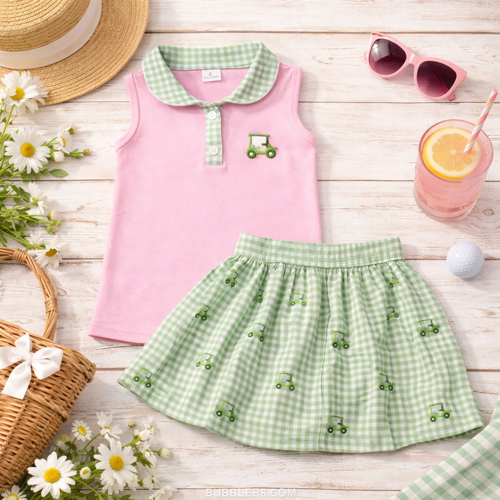 Country Club Golf Cart Girls Two Piece Set