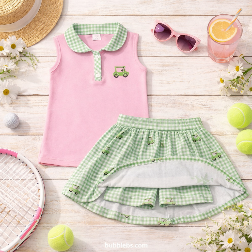 Country Club Golf Cart Girls Two Piece Set