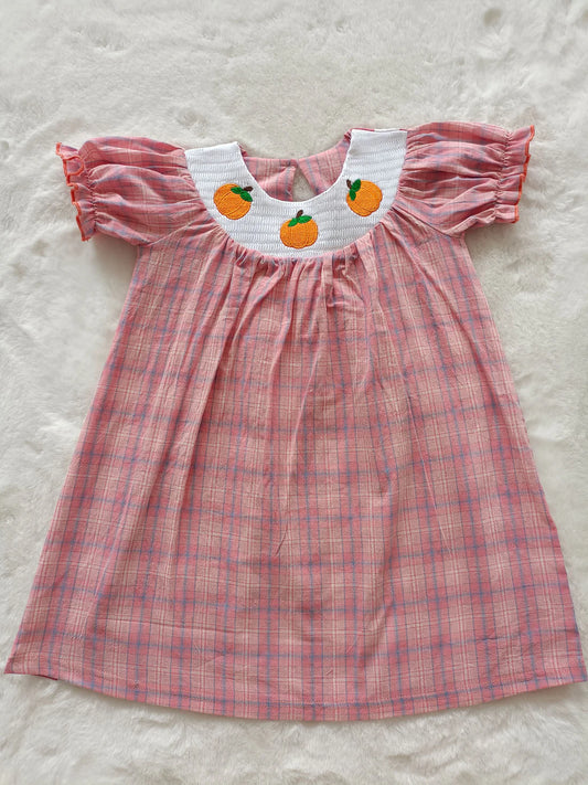 Girls Fall Pumpkin Dress