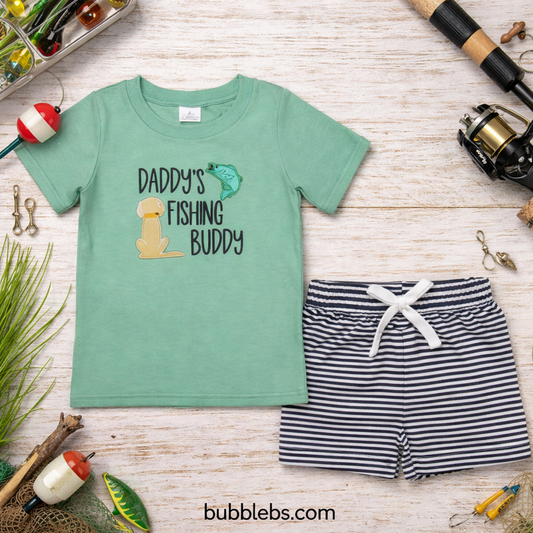 Daddy's Fishing Buddy Boys Two Piece Set