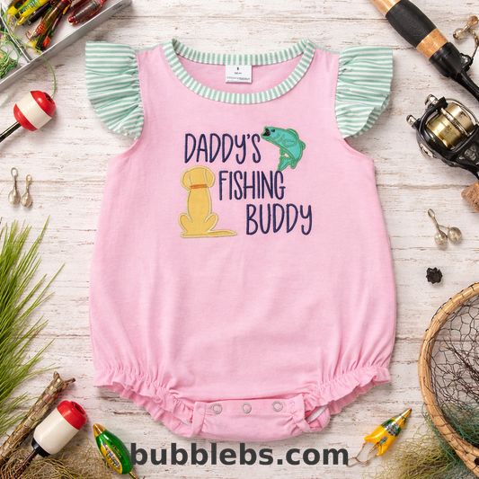 Daddy's Fishing Buddy Girls Bubble