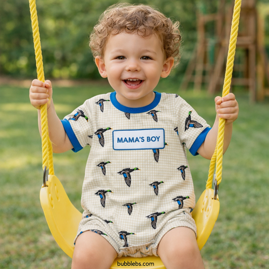 Ducks Mama's Boy Bubble Romper