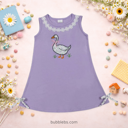 Farm Daisy Goose Tunic Sibling Set Girls Dress