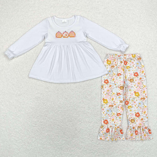 Girls White Triple Pumpkin Set