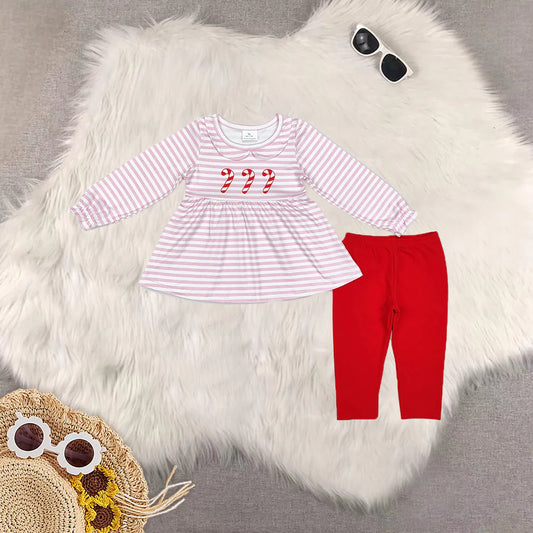 Girl's Triple Candy Cane Set