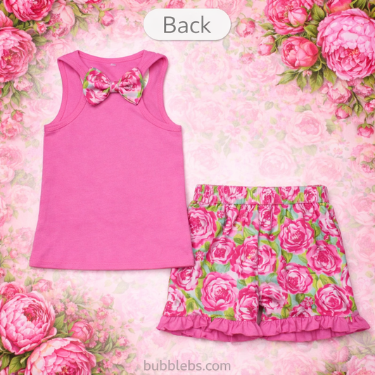 Garden Rose Ruffle Two Piece Set
