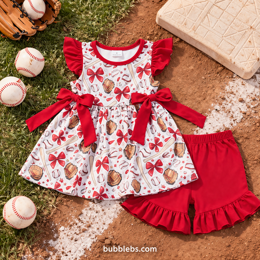 Home Run Bows Girls Two-Piece Set