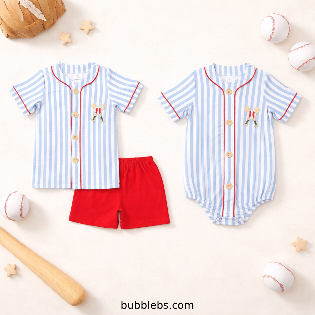 Home Run Stripe Boys Bubble