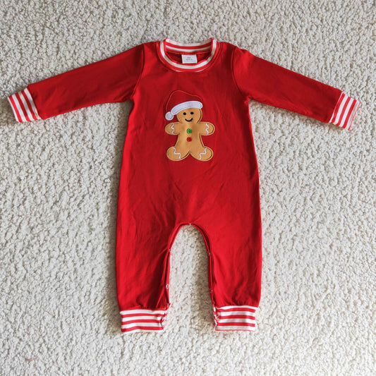 Boys Gingerbread man long sleeve onesie