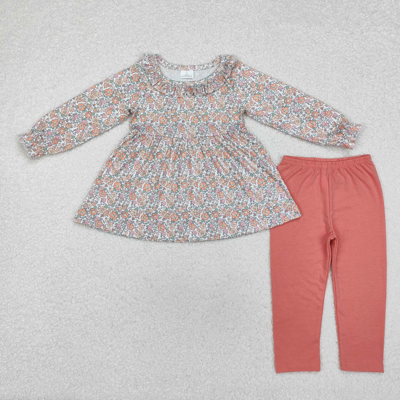 Girls Floral Long Sleeve Set Pink